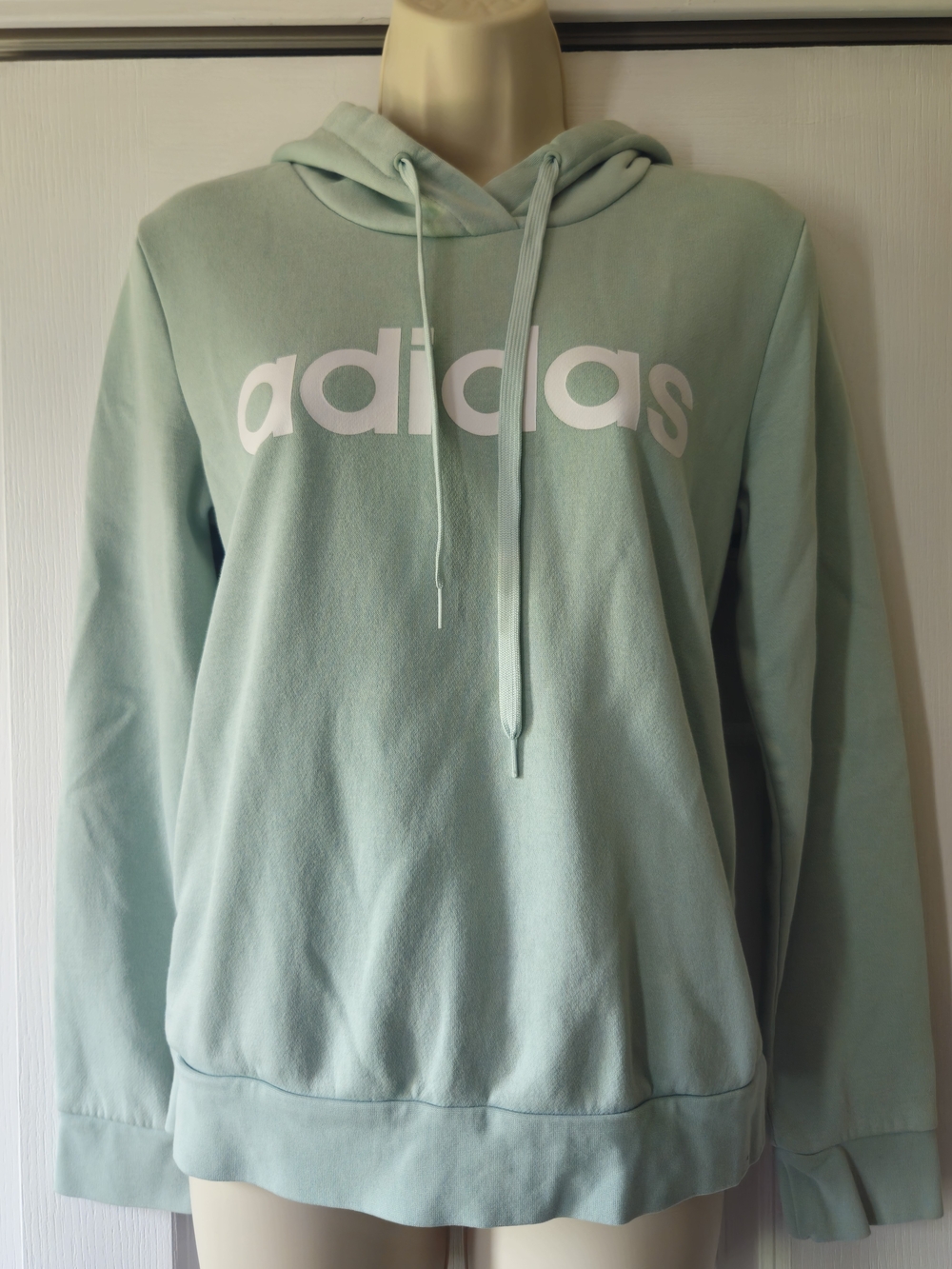 adidas Women's Light Mint Crewneck Hoodie with Logo